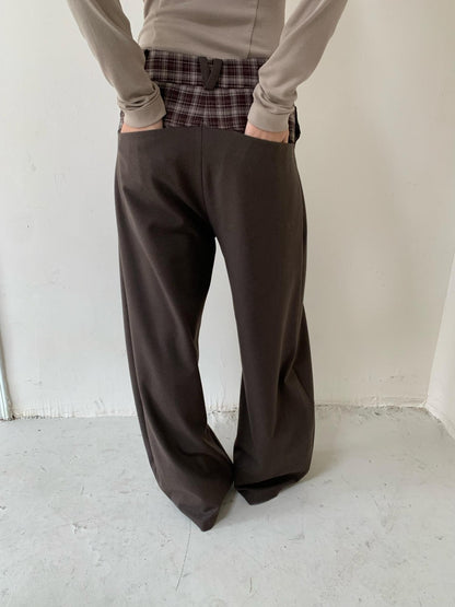 Dorydory Brown Plaid Patchwork Tailored Women&