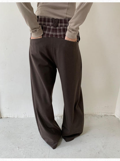 Dorydory Brown Plaid Patchwork Tailored Women&