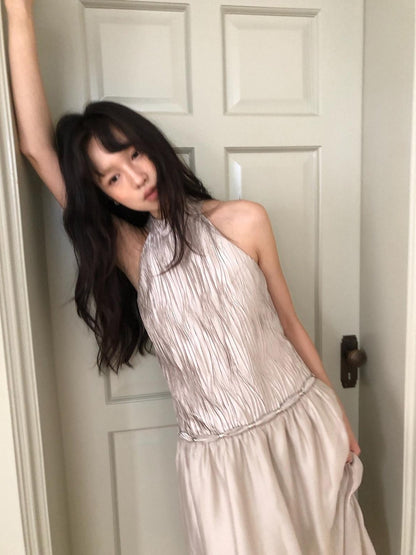 Dorydory Champagne Off Shoulder Irregular A Line Slim Women&