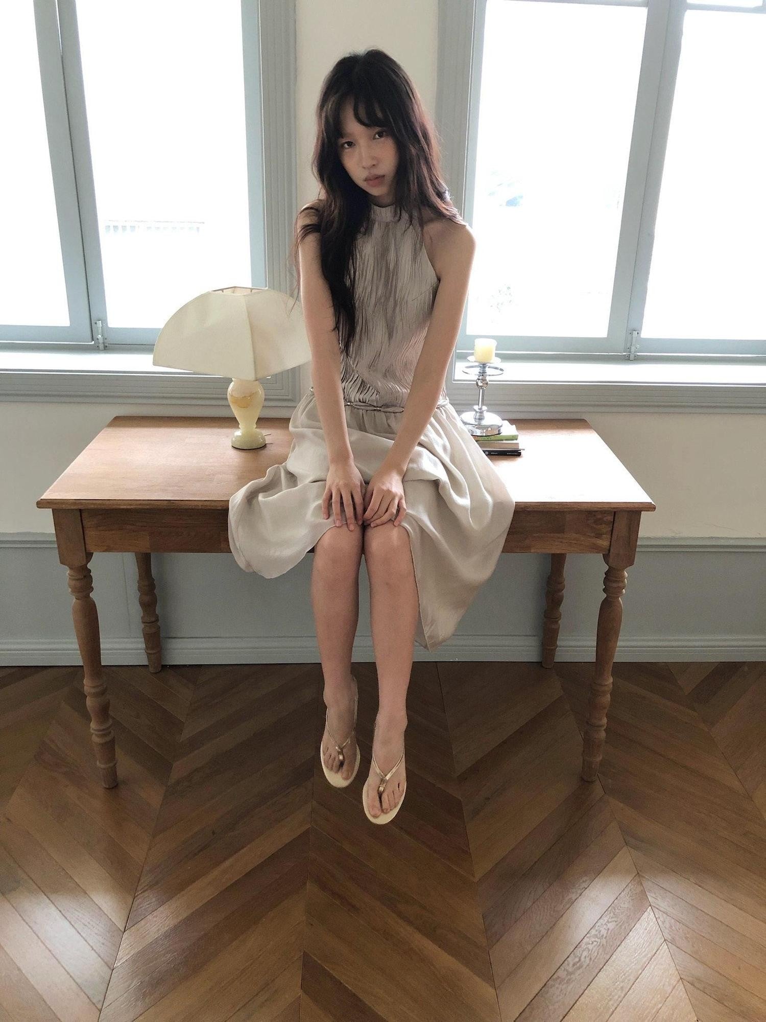 Dorydory Champagne Off Shoulder Irregular A Line Slim Women&