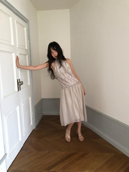 Dorydory Champagne Off Shoulder Irregular A Line Slim Women&
