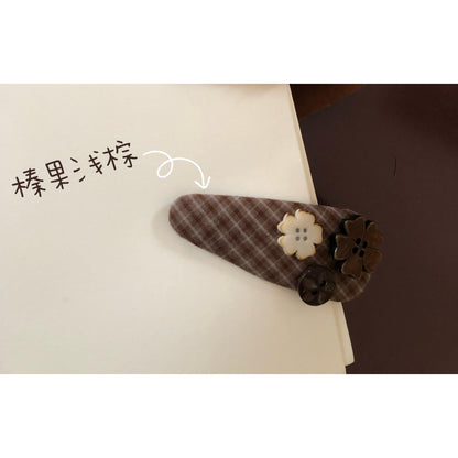 Dorydory_Checkered_Plaid_Button_Side_Clip_Vintage_Women&