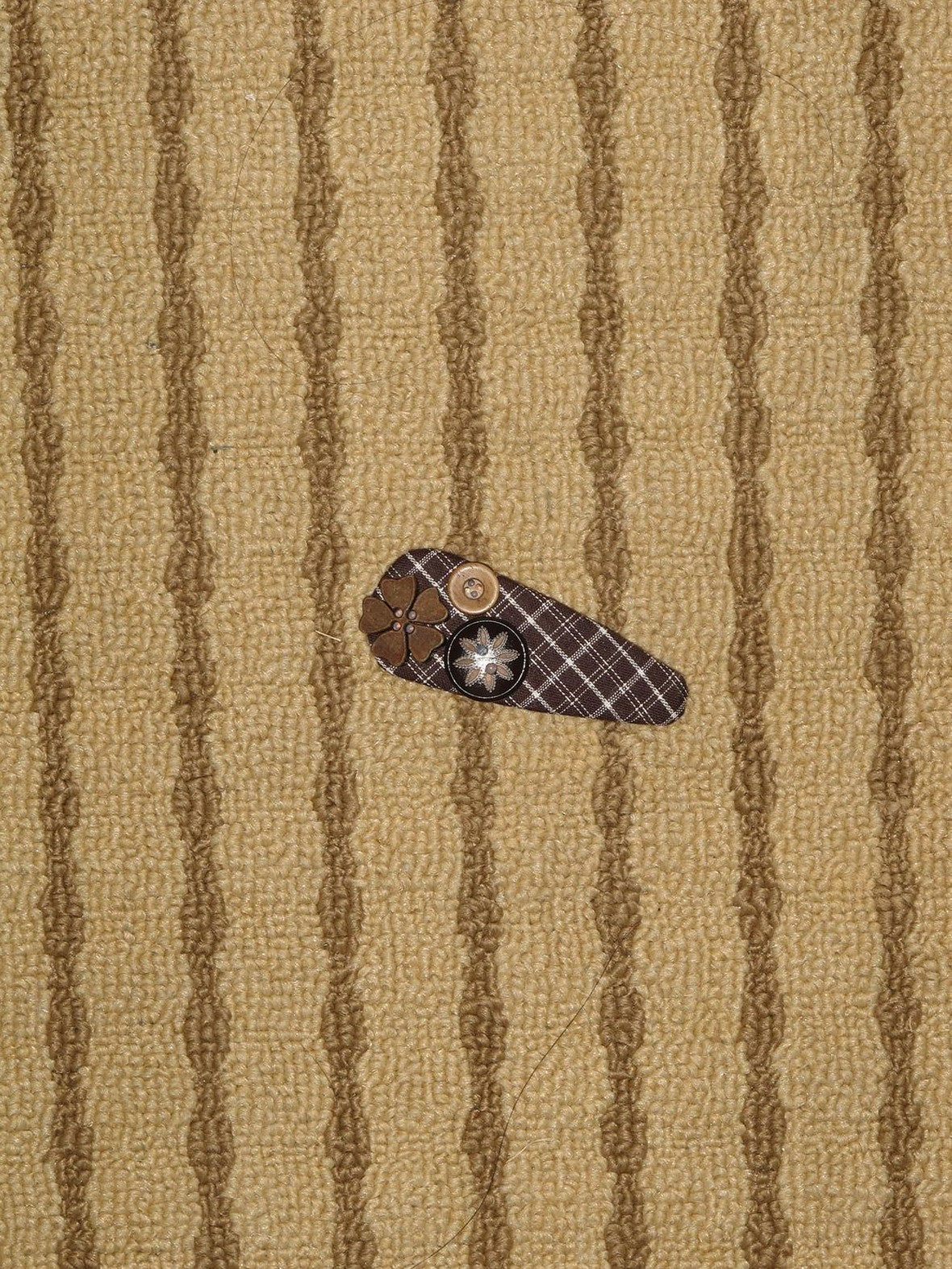 Dorydory Checkered Plaid Button Side Clip Vintage Women&