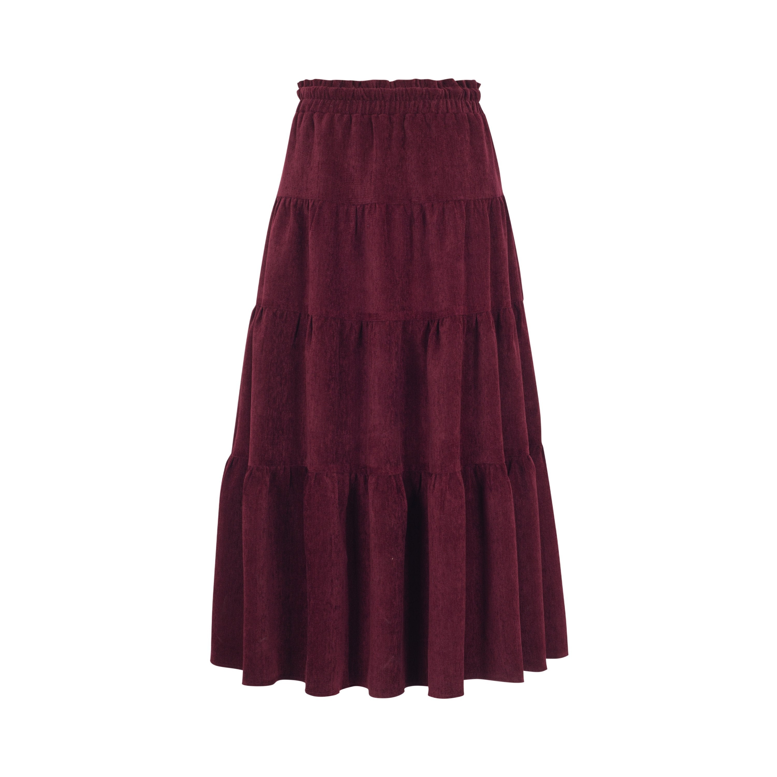 Dorydory_Chenille_Flared_A_Line_High_Waist_Women&