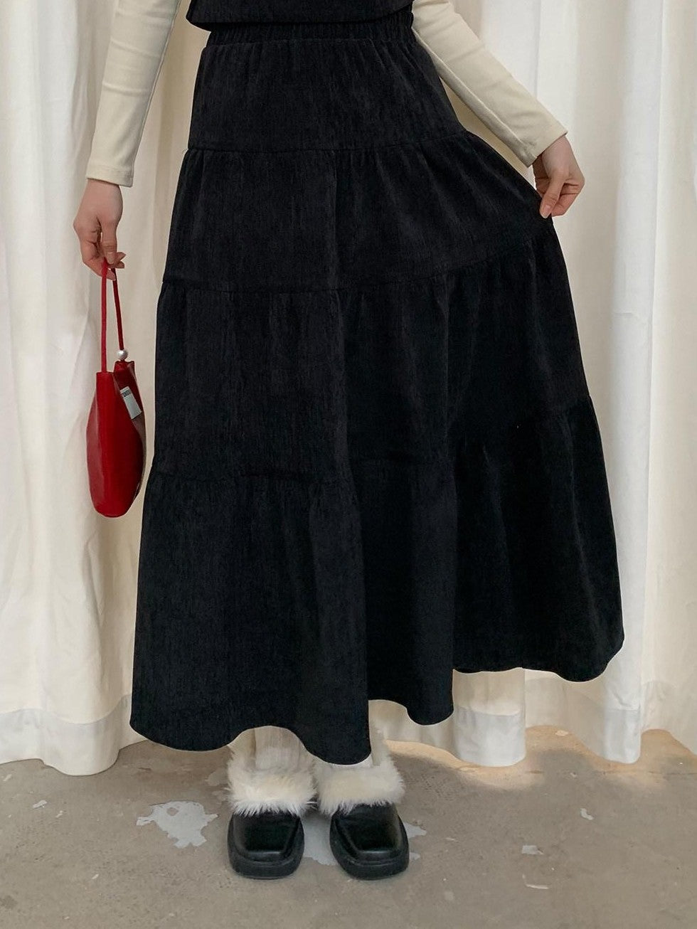 Dorydory Chenille Flared A Line High Waist Women&