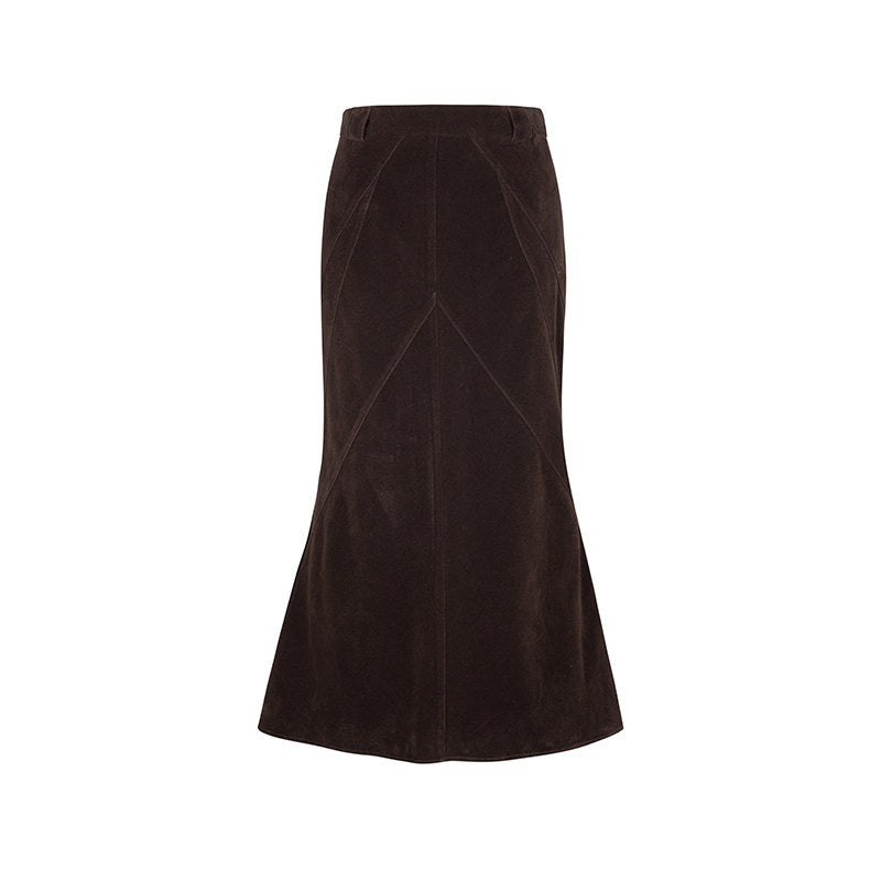 Dorydory_Chocolate_Brown_New_Chinese_High_Waist_Fishtail_Women&