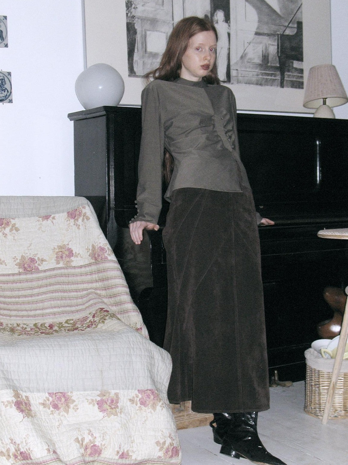 Dorydory Chocolate Brown New Chinese High Waist Fishtail Women&