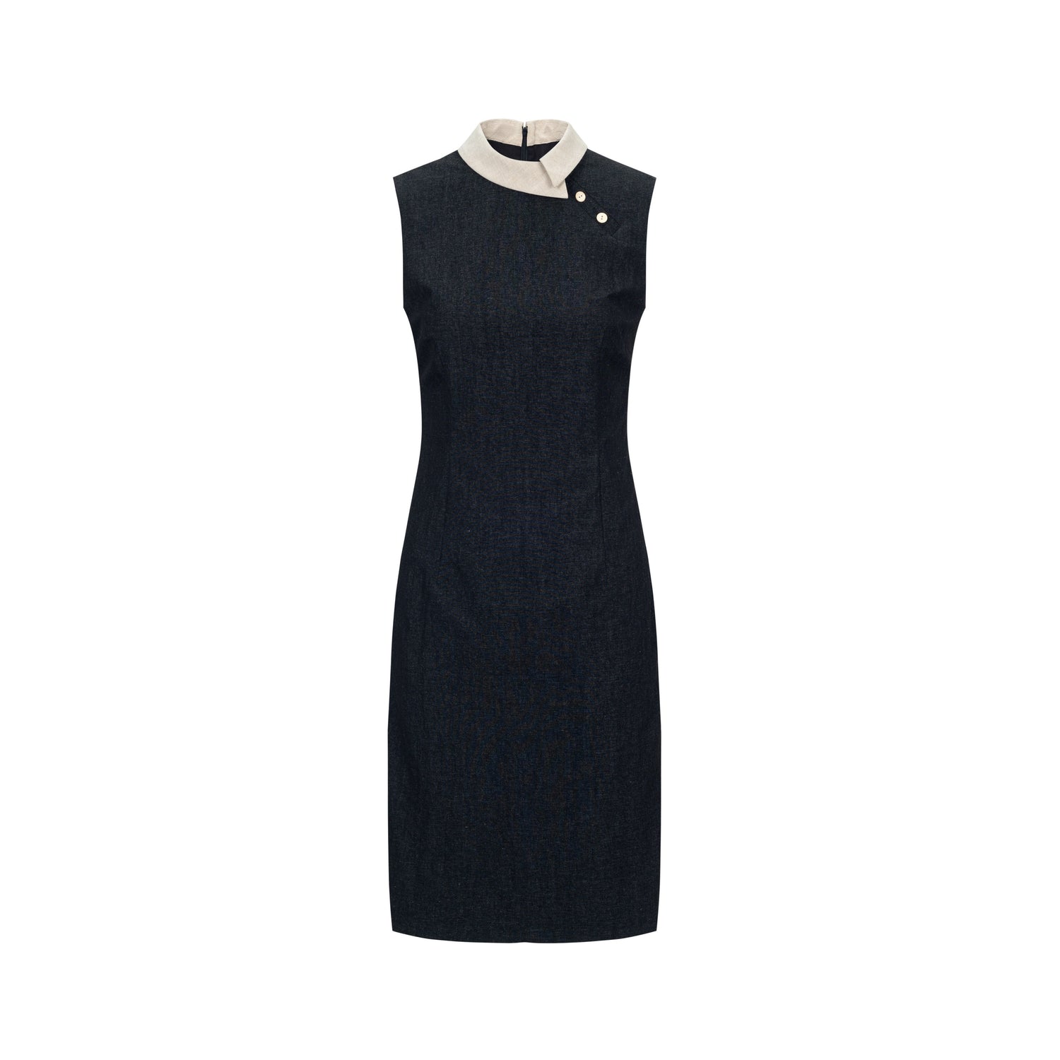 Dorydory_Colorblock_Small_Turn_Collar_Qipao_Sleeveless_Women&