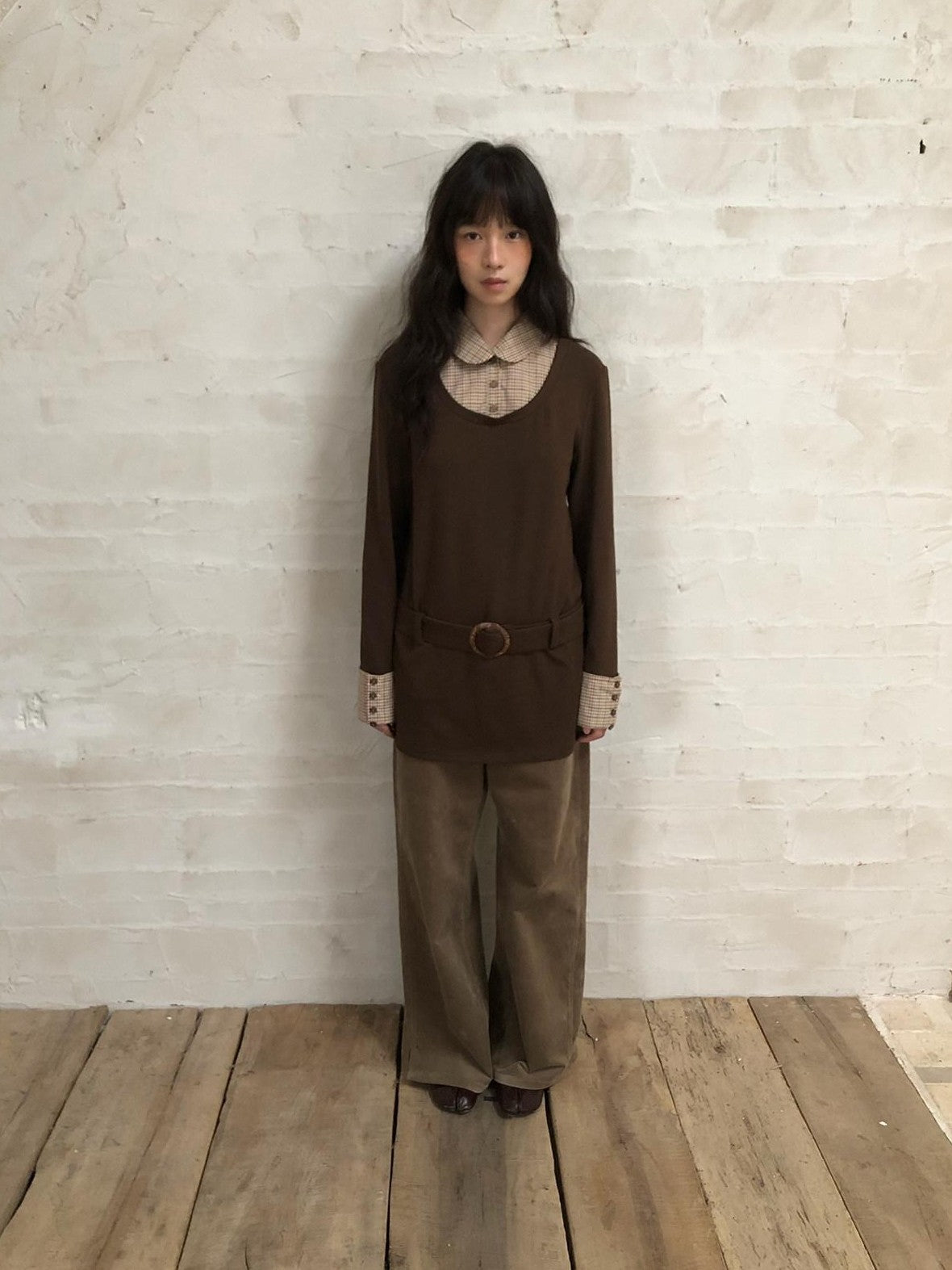 Dorydory Colorblock Splice Faux Two Piece Women&