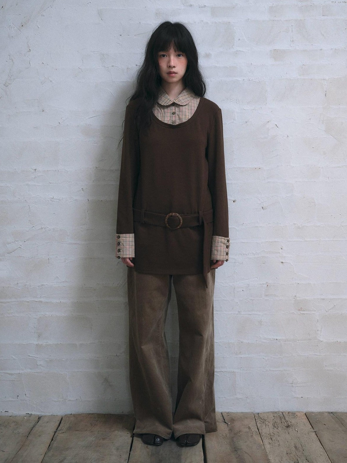Dorydory Colorblock Splice Faux Two Piece Women&