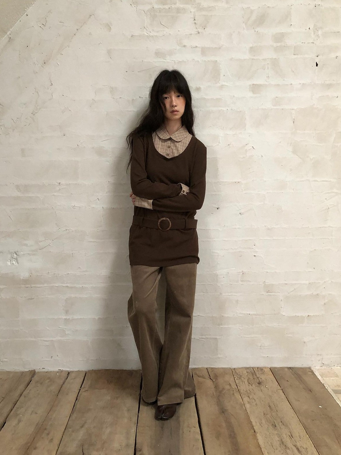 Dorydory Colorblock Splice Faux Two Piece Women&