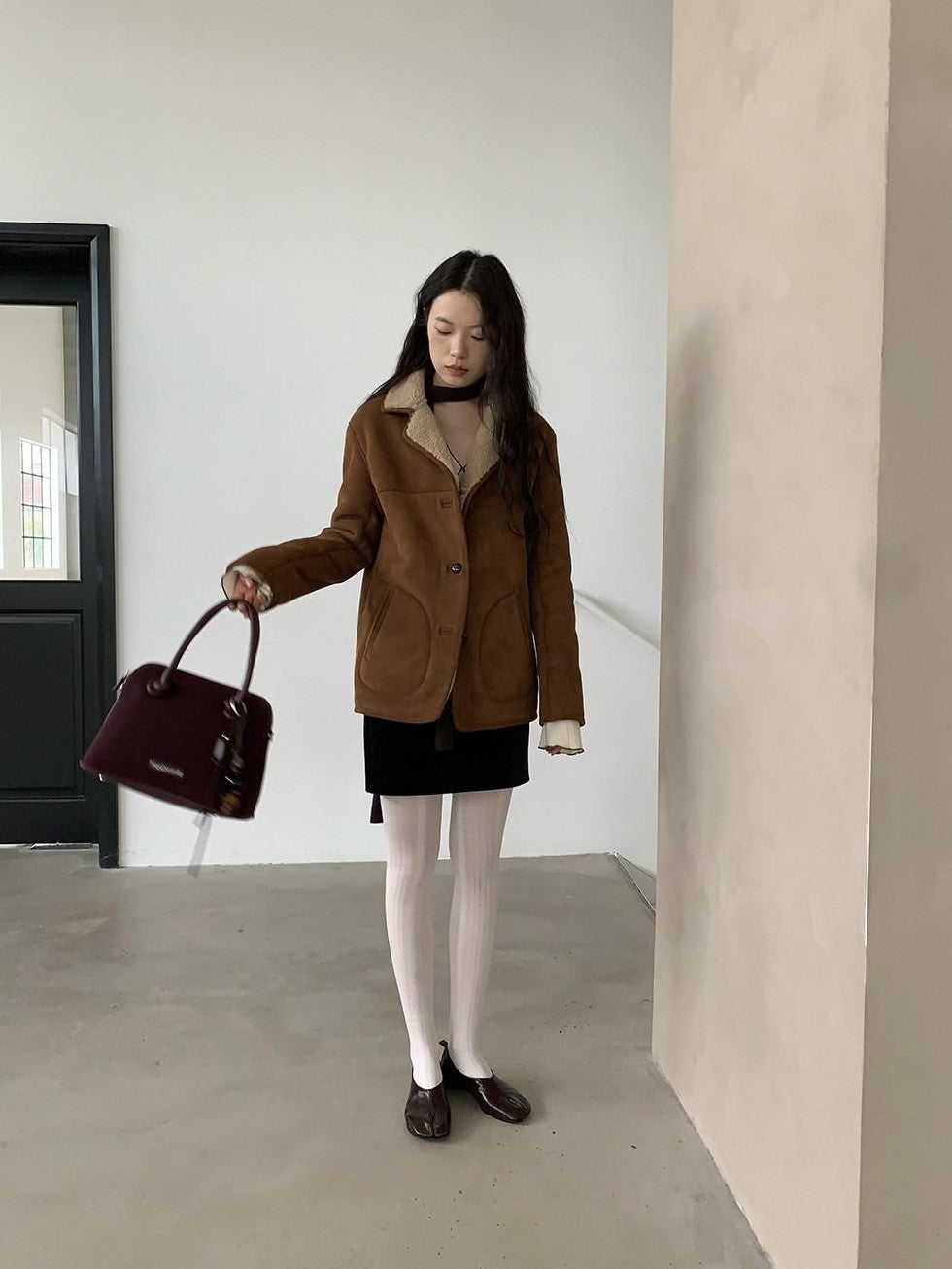 Dorydory Cropped Plush Shearling Lined Women&