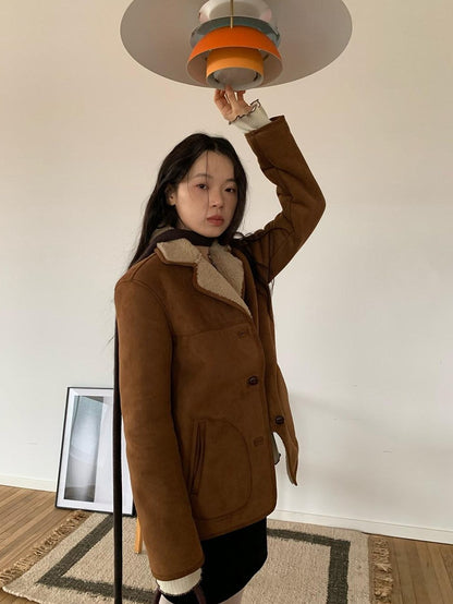 Dorydory Cropped Plush Shearling Lined Women&