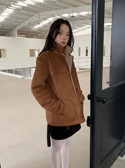 Dorydory Cropped Plush Shearling Lined Women&
