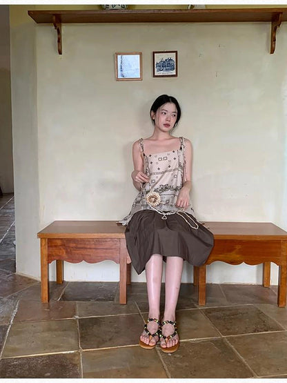 Cross Tie A Line Denim Wrap Mini Skirt