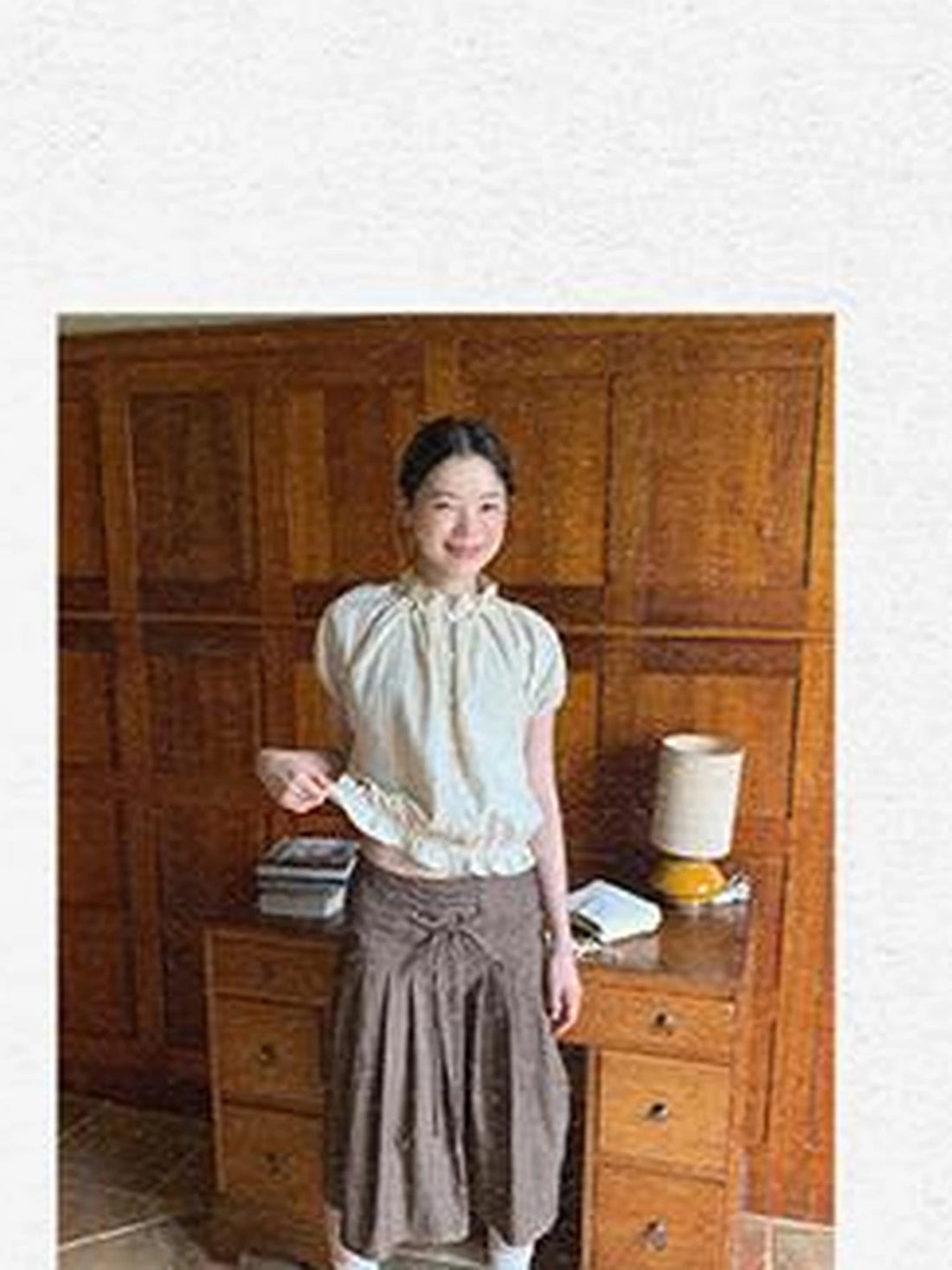 Cross Tie A Line Denim Wrap Mini Skirt