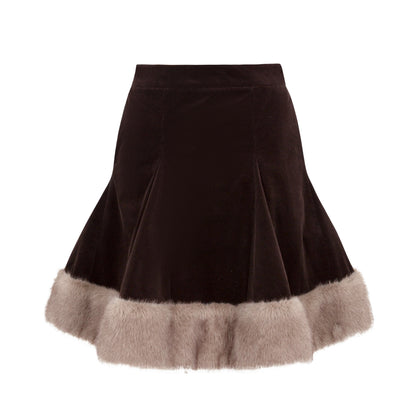 Dorydory_Deep_Brown_Patchwork_Corduroy_Faux_Fur_Trim_Women&