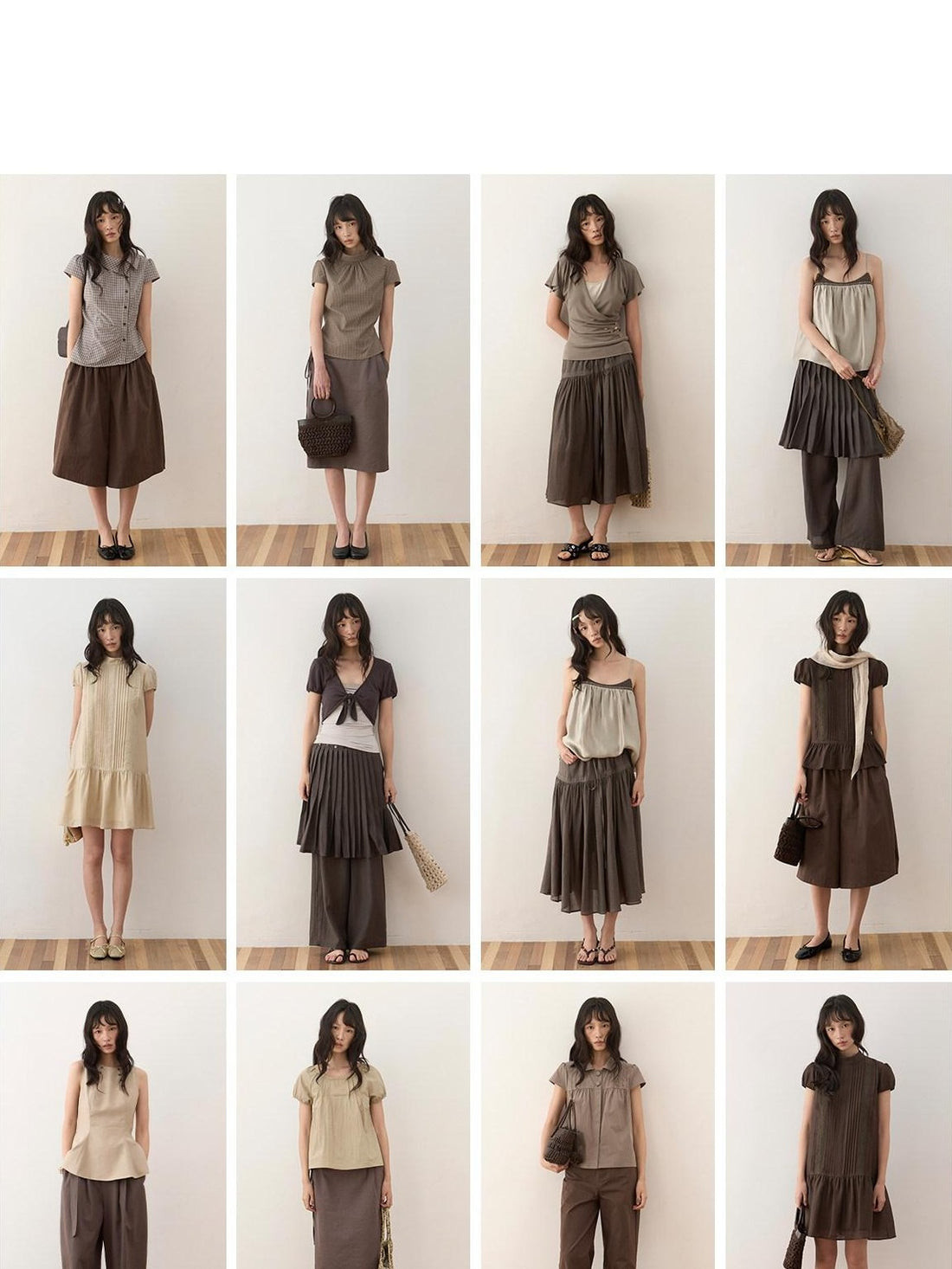 Dorydory Deep Brown Shell Button Long Skort Women&