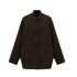 Dorydory_Deep_Brown_Stand_Collar_Bow_Tie_Retro_Loose_Women&