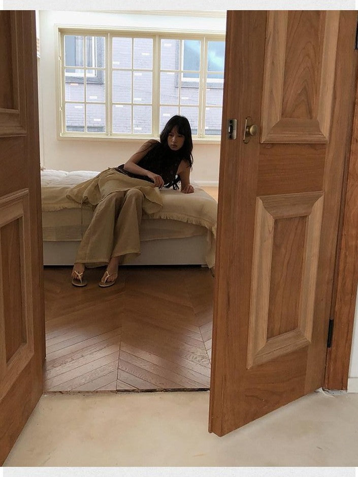 Dorydory Deep Brown Vintage Ribbon Beaded Stand Collar Women&