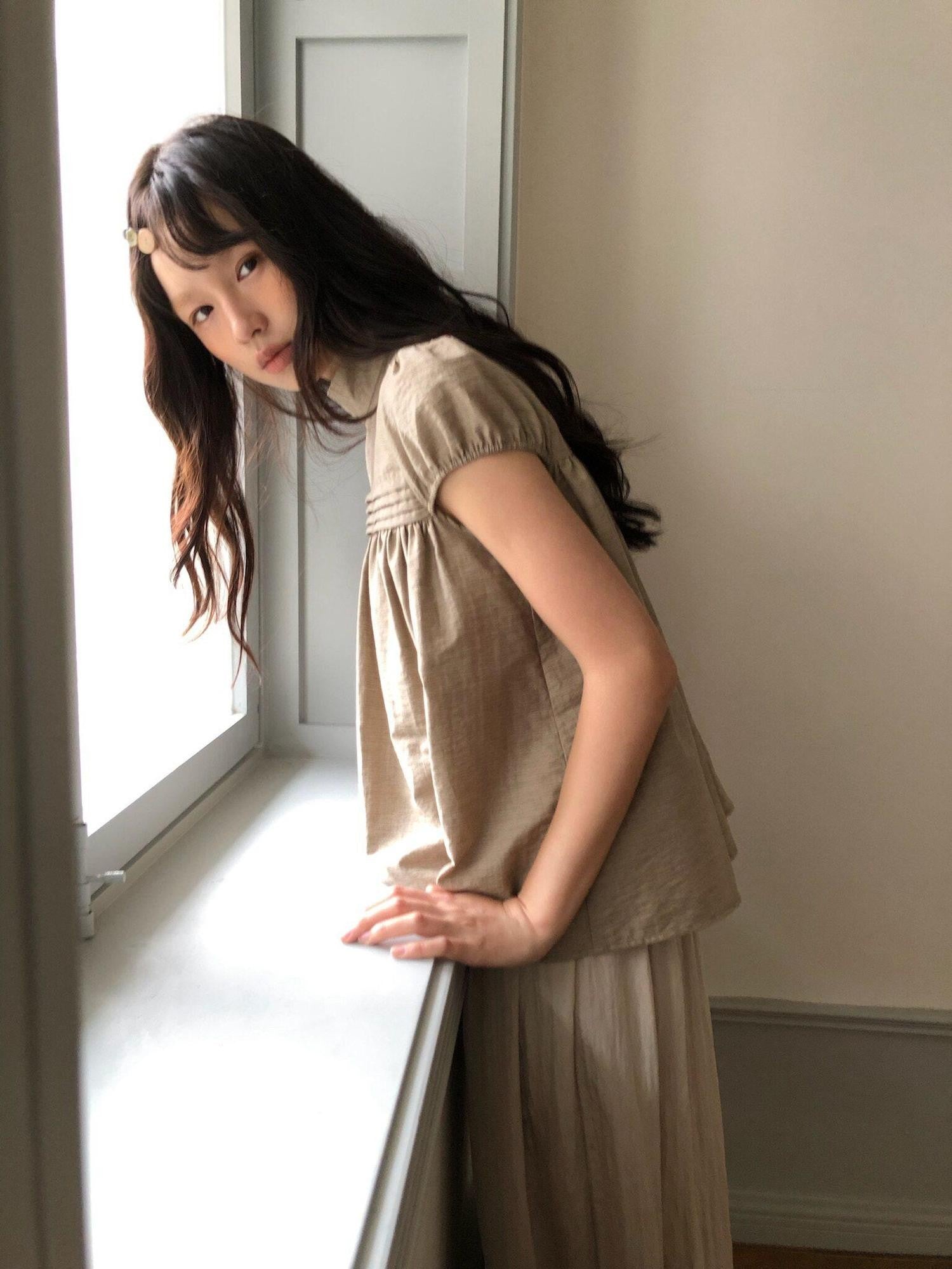 Dorydory Doll Collar Puff Sleeve Loose Women&