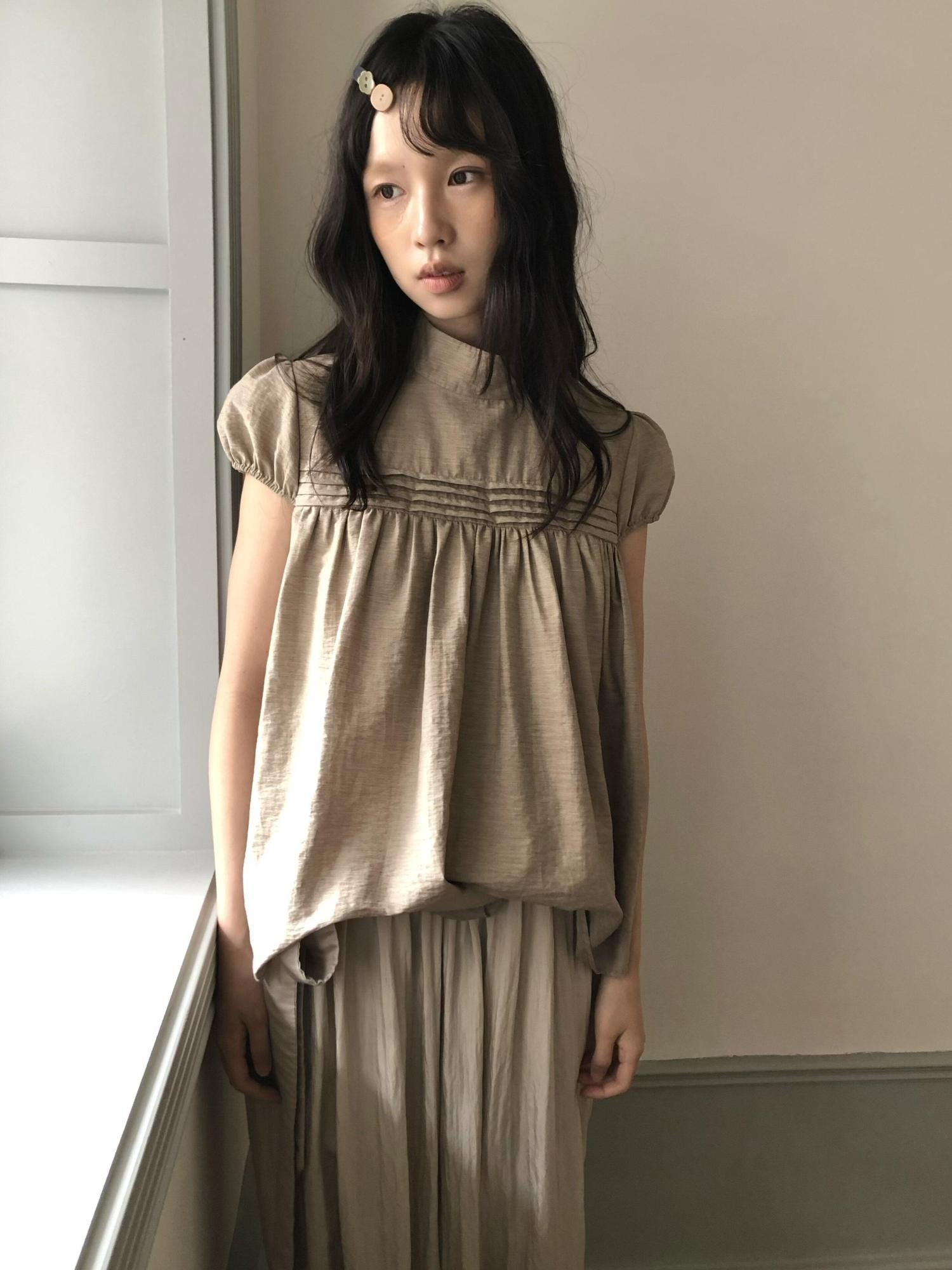 Dorydory Doll Collar Puff Sleeve Loose Women&