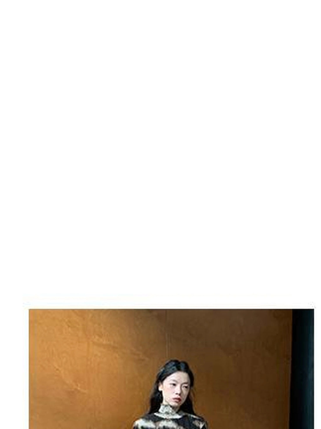 Dory Dory Gray Washed Cotton Wide Leg Pleated Trousers