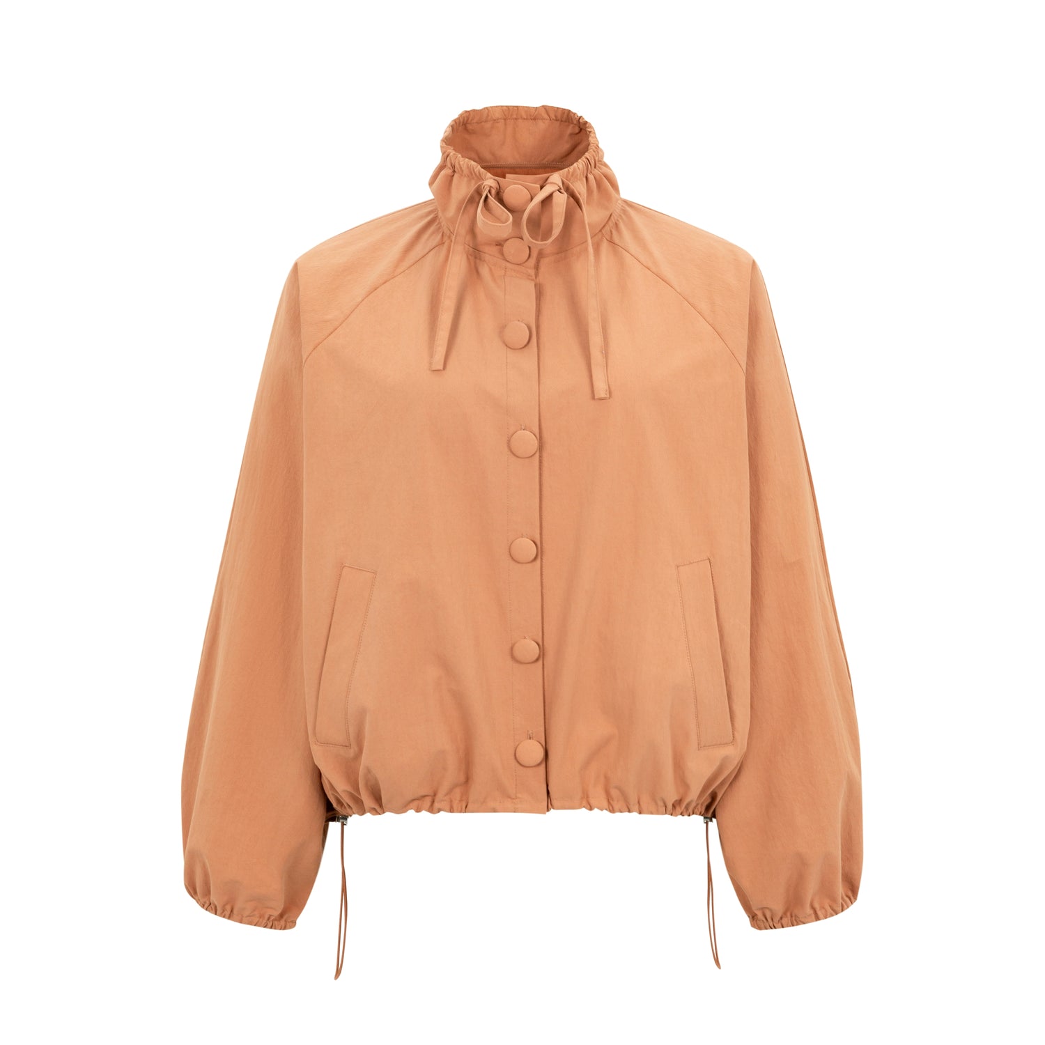 Dorydory_Dory_Dory_Pink_Orange_High_Neck_Ribbon_Jacket_MISSTT