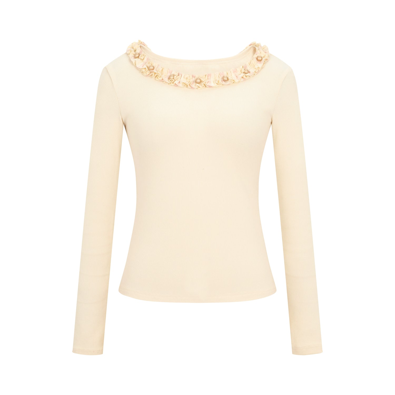 Dorydory_Dorydory_White_Lace_Trim_Knit_Top_With_Gold_Button_MISSTT