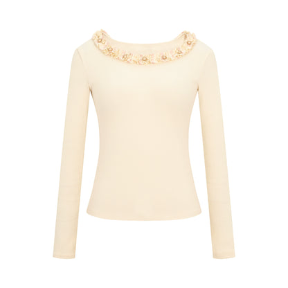 Dorydory_Dorydory_White_Lace_Trim_Knit_Top_With_Gold_Button_MISSTT