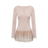 Dorydory_Dusty_Pink_Rabbit_Hair_Lace_Spliced_Slim_Women&