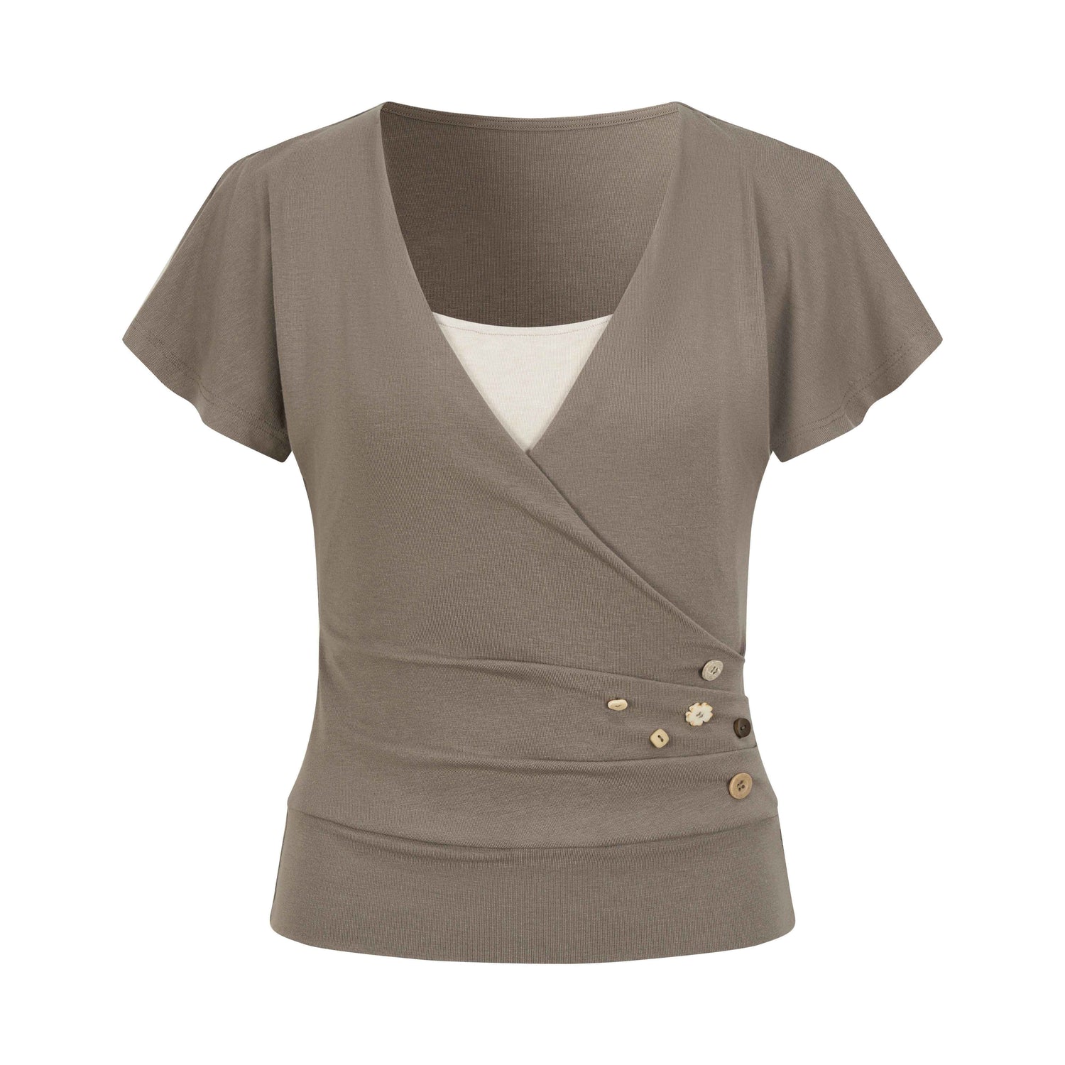 Dorydory_Faux_Layered_Raw_Edge_Flutter_Sleeve_Women&