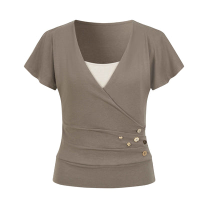 Dorydory_Faux_Layered_Raw_Edge_Flutter_Sleeve_Women&