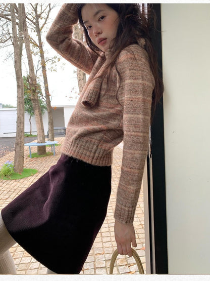 Dorydory Fig Color Ribbed Corduroy Straight Women&