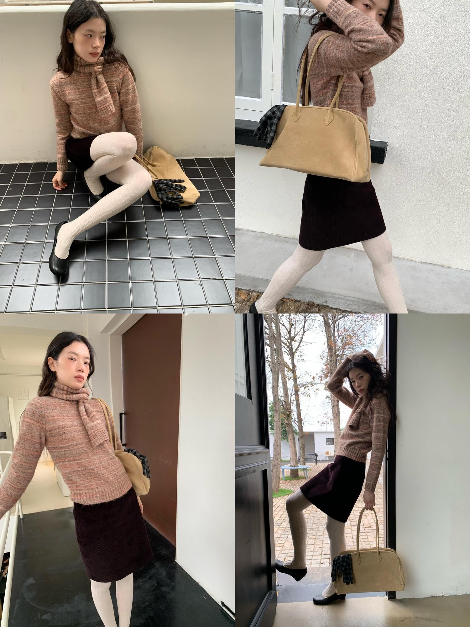 Dorydory Fig Color Ribbed Corduroy Straight Women&