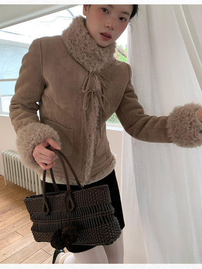 Dorydory Fig Color Ribbed Corduroy Straight Women&