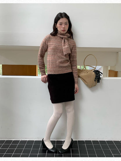 Dorydory Fig Color Ribbed Corduroy Straight Women&