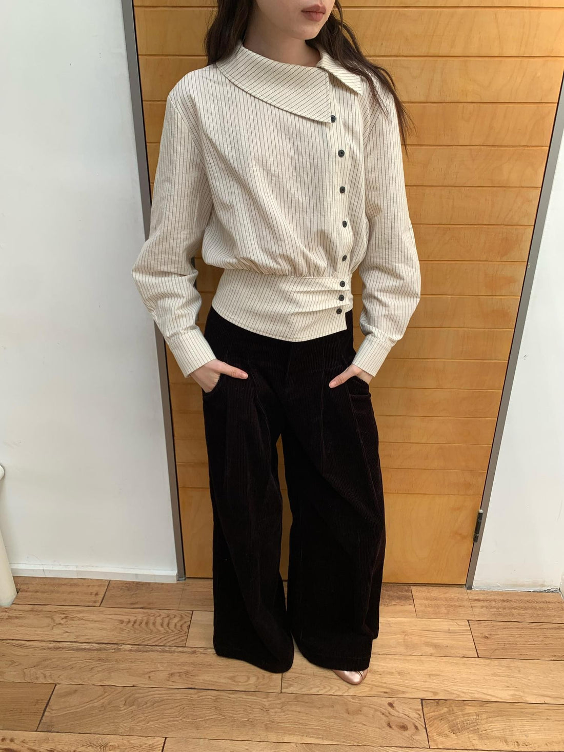 Dorydory Fig Corduroy High Waist Vintage Women&