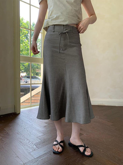 Dorydory Flowy Midi Wrap Skirt With Asymmetric Hem