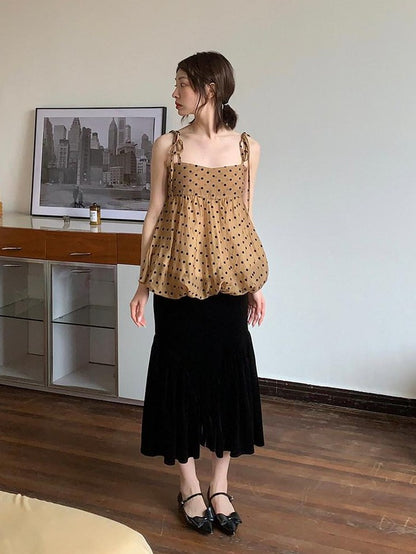 Dorydory French Vintage New Chinese Original Design Midi Women&