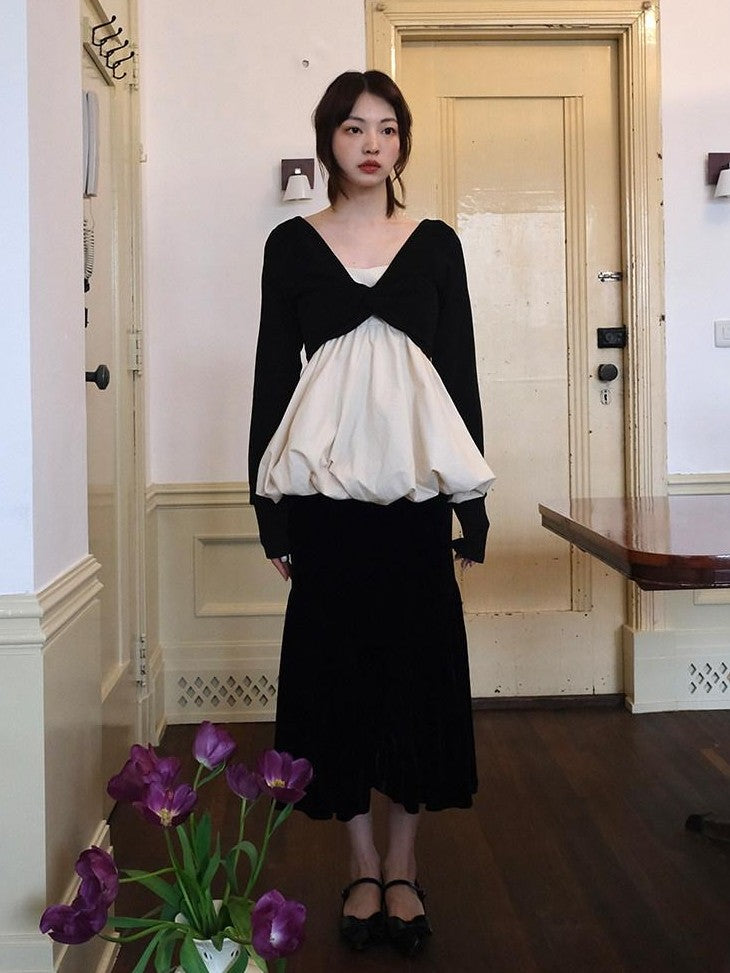 Dorydory French Vintage New Chinese Original Design Midi Women&