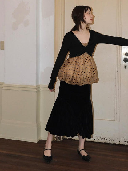 Dorydory French Vintage New Chinese Original Design Midi Women&