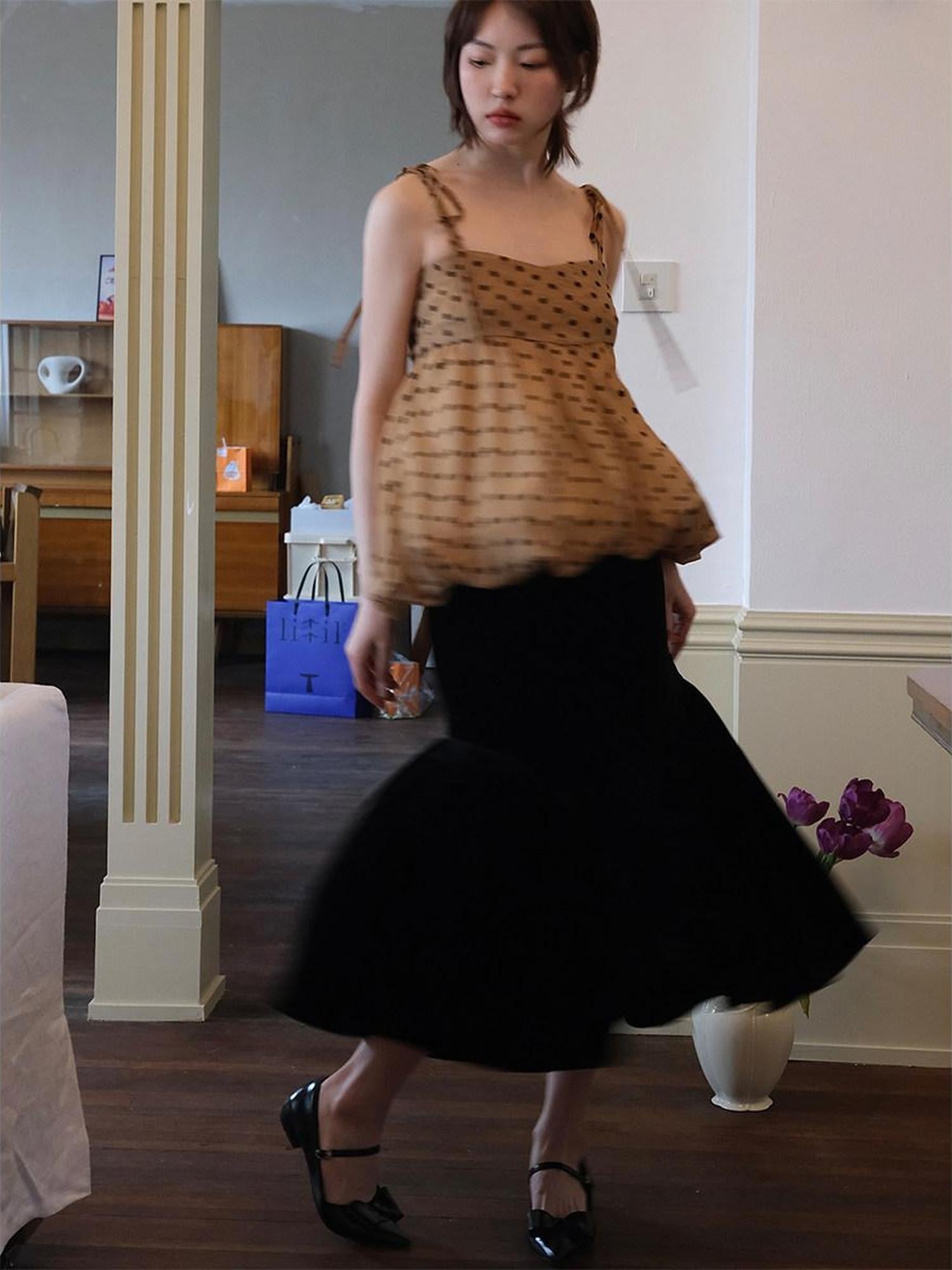 Dorydory French Vintage New Chinese Original Design Midi Women&