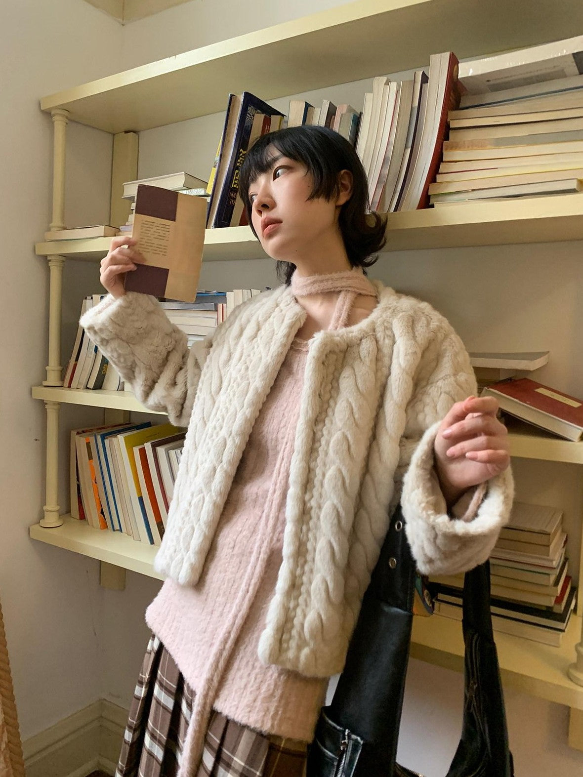 Dorydory Fuzzy Striped Knit Contemporary Chinese Women&