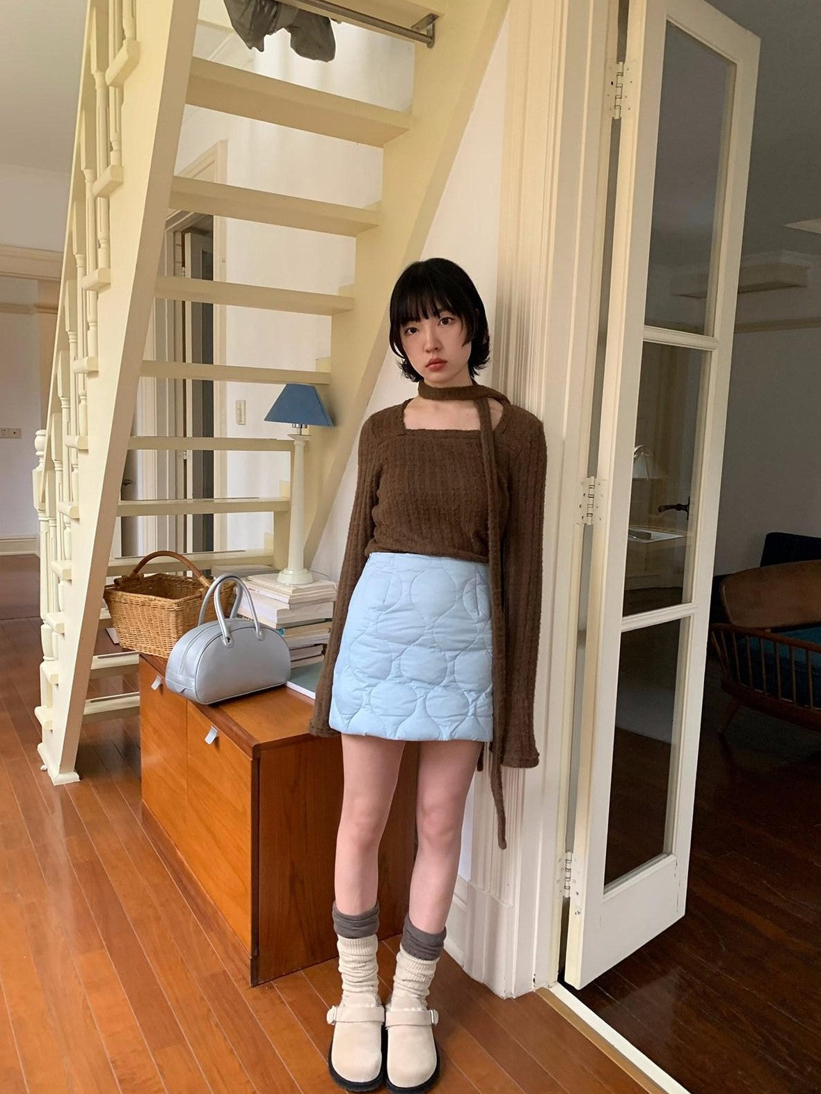 Dorydory Fuzzy Striped Knit Contemporary Chinese Women&