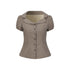 Dorydory_Gray_Purple_Plaid_Turn_Down_Collar_Puff_Sleeve_Women&
