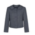 Dorydory_Grey_Round_Neck_Structured_Small_Lapel_Cropped_Old_Money_Women&