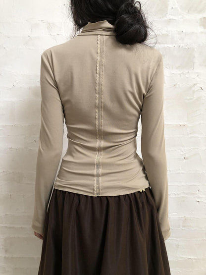 Dorydory High Neck Lace Slim Fit Women&