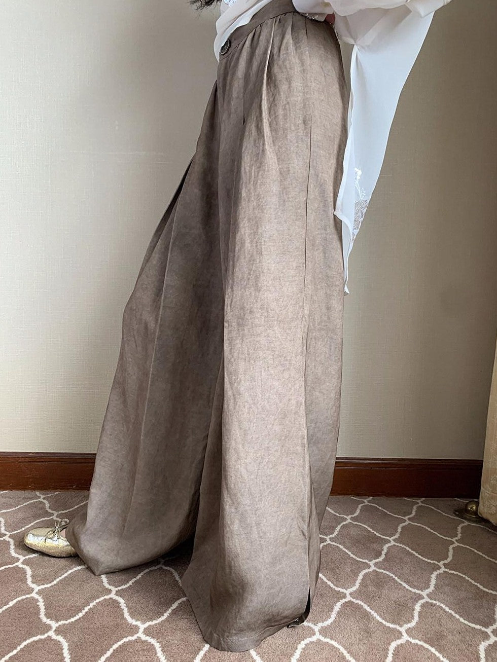 Dorydory High Waist Side Slit Drape Women&