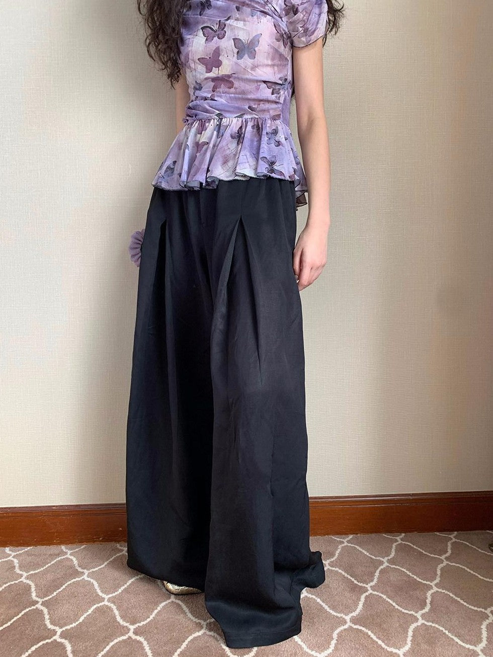 Dorydory High Waist Side Slit Drape Women&